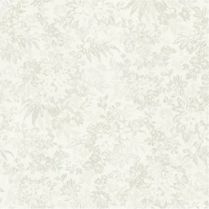 วอลเปเปอร์ลายดอกไม้ สีเงินพื้นสีขาว No.10320-1