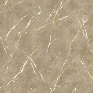 วอลเปเปอร์ลายหินอ่อน สีน้ำตาลเข้มแทรกเส้นสีทองขาว No.10323-4