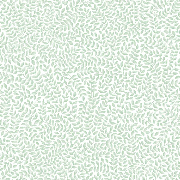 วอลเปเปอร์ ลายใบไม้เล็กๆ สีเขียว สีพื้นขาว No.25077-1