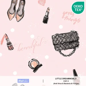 วอลเปเปอร์ห้องเด็ก สีส้มโอรส No.5167-2