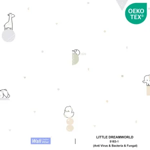 วอลเปเปอร์ห้องเด็ก ลายช้าง Bebe No.5183-1