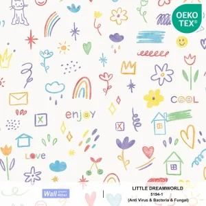 วอลเปเปอร์การ์ตูนห้องเด็ก Crayon No.5194-1