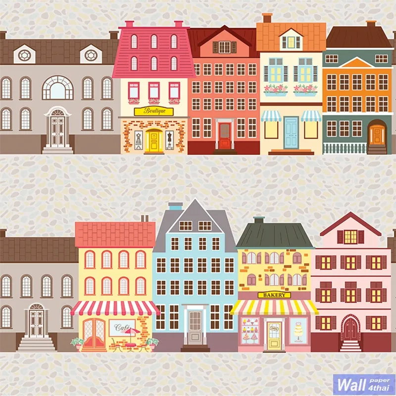 วอลเปเปอร์ลายการ์ตูนรูปบ้าน No.58136