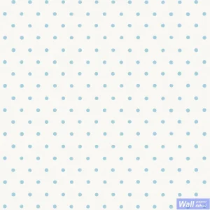 วอลเปเปอร์ลายจุดสีฟ้า พื้นสีขาว No.58142