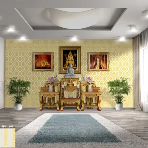 วอลเปเปอร์ลายไทยสีทอง