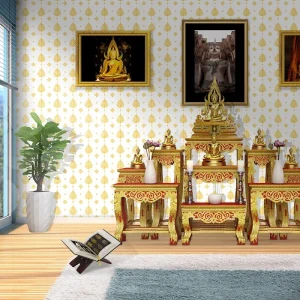 วอลเปเปอร์ลายไทยสีทอง