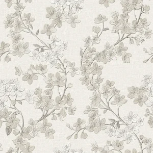 วอลเปเปอร์ลายดอกไม้สีขาวครีม SV1004-1