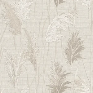 วอลเปเปอร์ลายดอกหญ้า สีเทาอ่อน SV1007-1