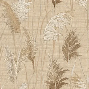 วอลเปเปอร์ลายดอกหญ้า สีน้ำตาล SV1007-2