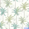 วอลเปเปอร์ลายต้นมะพร้าว สีฟ้าเขียว No.88106