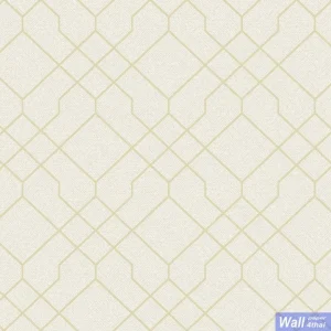 วอลเปเปอร์โมเดิร์น สีครีมเส้นสีทอง No.88564-2