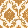 วอลเปเปอร์ลายหลุยส์ พื้นสีขาว สีน้ำตาลทอง มีกลิตเตอร์ No.AW27-3
