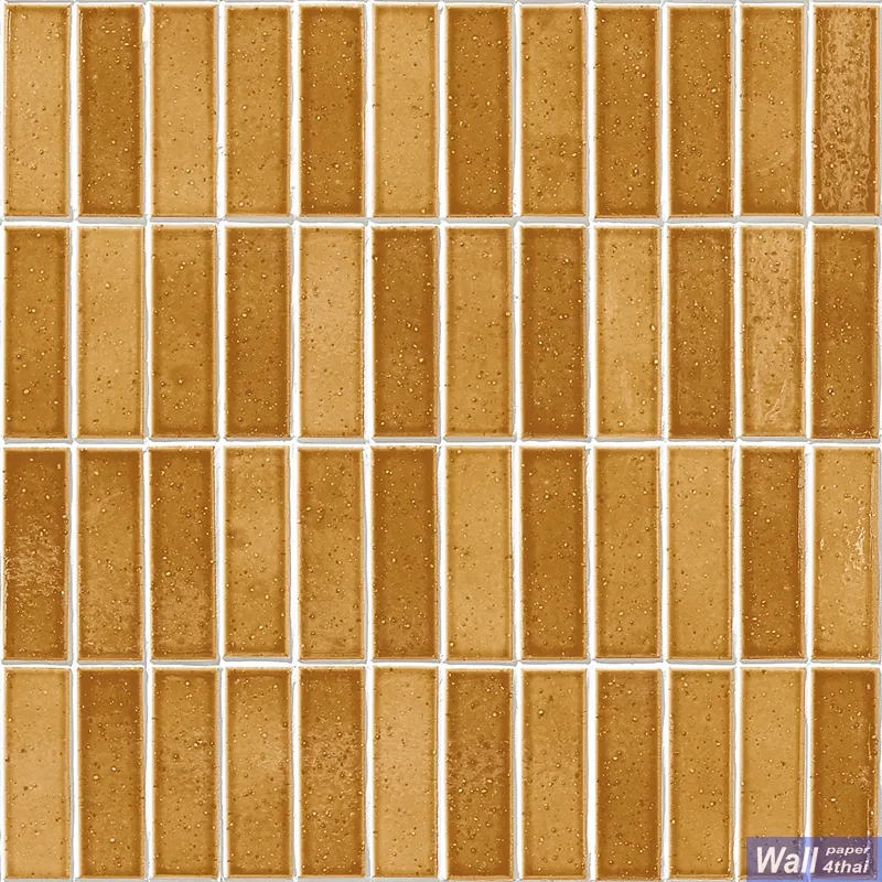 วอลเปเปอร์ลายกระเบื้อง สีน้ำตาลทอง (แท็กเจอร์เงา) No.WT1810-3