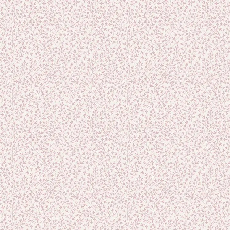 วอลเปเปอร์ลายใบไม้เล็ก สีชมพู พื้นสีขาว No.84048