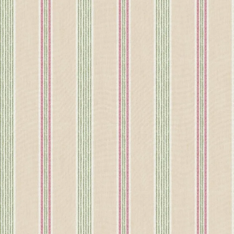 วอลเปเปอร์ลายทาง สีครีมสลับสีเขียวชมพู No.84070