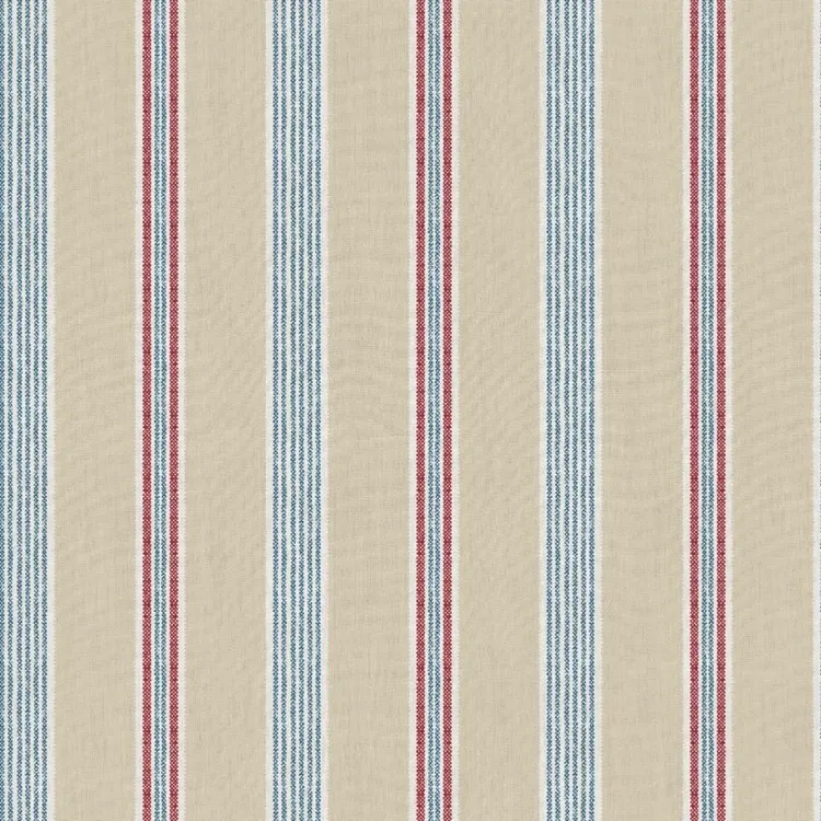 วอลเปเปอร์ลายทาง สีน้ำตาลสลับสีน้ำเงินแดง No.84071