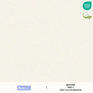 วอลเปเปอร์สีพื้นขาว กลิตเตอร์เงิน เท็กเจอร์ผ้าทวิต No.88681-1