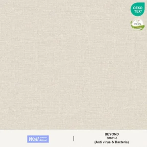 วอลเปเปอร์สีพื้นเทา มีกลิตเตอร์สีเงิน เท็กเจอร์ผ้า No.88681-3