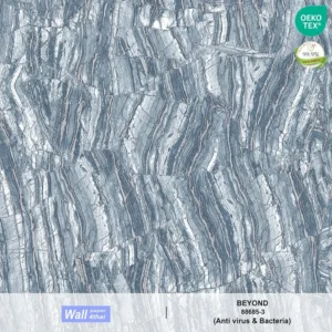 วอลเปเปอร์ลายหินอ่อน สีน้ำเงินฟ้า No.88685-3