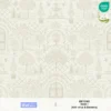 วอลเปเปอร์สไตล์Classic Eropean Garden พื้นหลังสีขาวครีม ลายสีเงิน No.88695-1