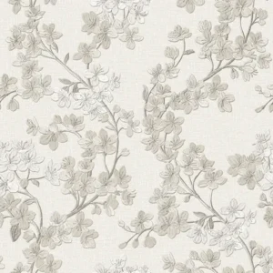 วอลเปเปอร์ลายดอกไม้สีขาวครีม No.SV1004-1
