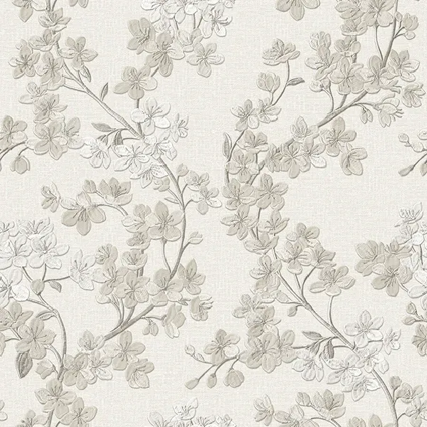 วอลเปเปอร์ลายดอกไม้สีขาวครีม No.SV1004-1